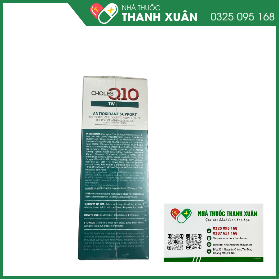 Choles Q10 giúp hỗ trợ giảm mỡ máu, nguy cơ xơ vữa động mạch